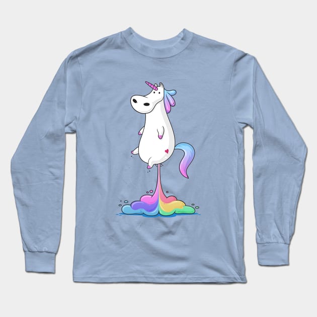 Unicorn Fart Long Sleeve T-Shirt by zoljo